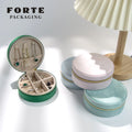 FORTE Portable Flannel Jewelry Box Small Storage Organizer for Women's Ring Earring Necklace Jewellery