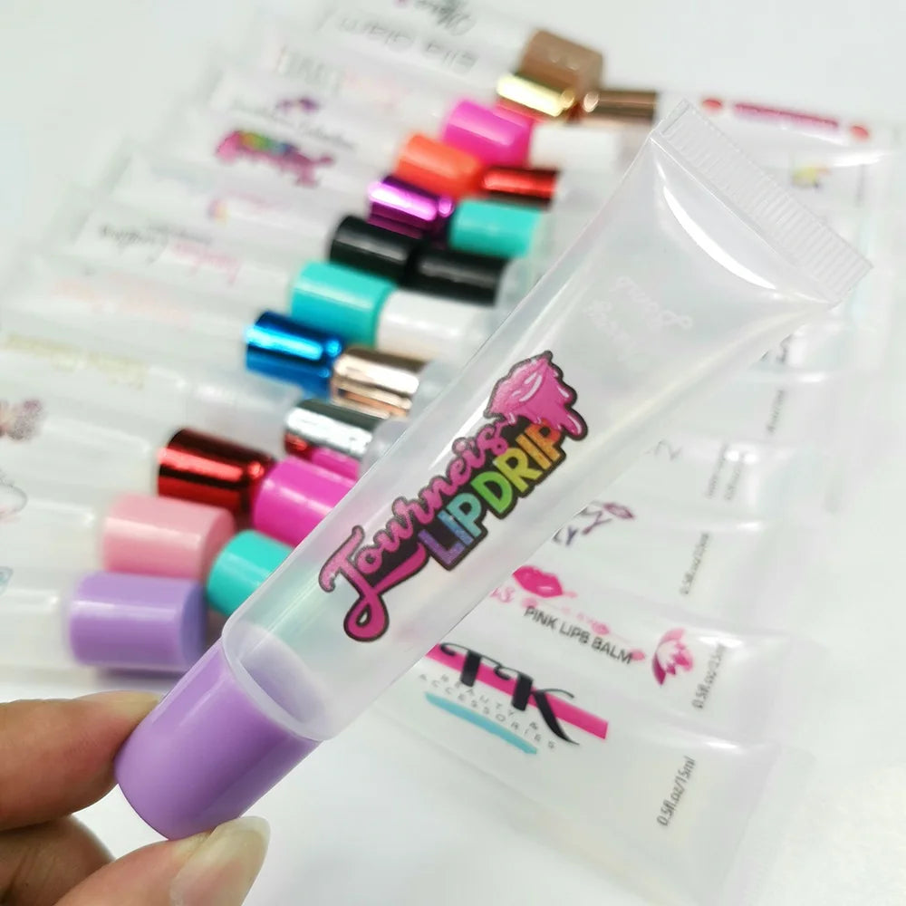 10ML 15ml 20ML Low MOQ Private Label Custom logo Transparent Lip Gloss Squeeze Tube Empty Lip Balm Tube MegaBDM