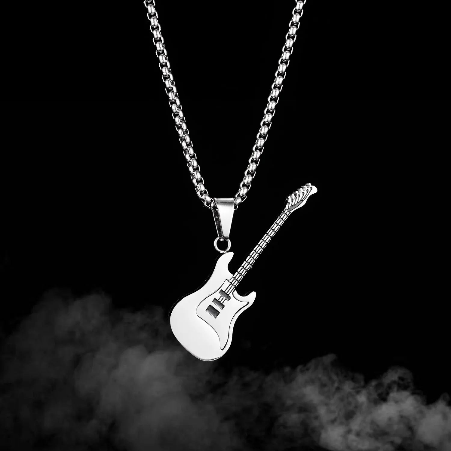 Manufacturer Direct Wholesale Wholesale Inspired Love BFF Multi Tone Guitar Necklace Stainless Steel Jewelry