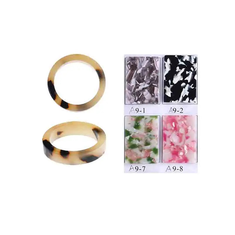 MiDairy Custom Any Size & 2000+ Color Acetate  Tortoiseshell  Ring Small Ring