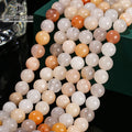 Natural Stone Ice Pink Aventurine Round Diy Loose Beads 15" Strand 4 6 8 10 12MM Pick Size for Jewelry Making