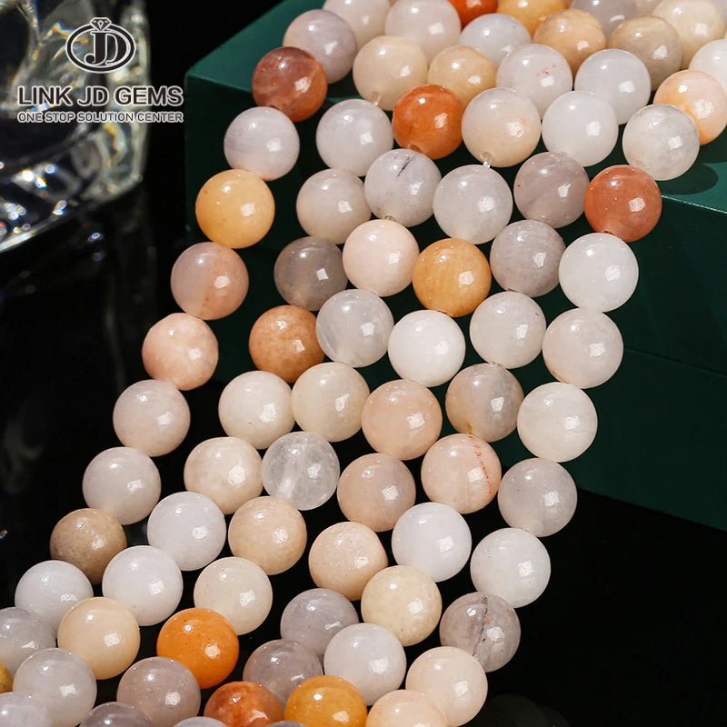 Natural Stone Ice Pink Aventurine Round Diy Loose Beads 15" Strand 4 6 8 10 12MM Pick Size for Jewelry Making