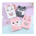 Wholesale Custom A5 Size Cute Fox Plush Animal Cover for Kids' Diary Notebook Hardcover Sewing Binding Style