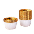 50pcs Gold Liner Aluminum Foil Gold Paper Roll Top Cupcake Cups in Stocks Various Color High Quality  Baking Supplies