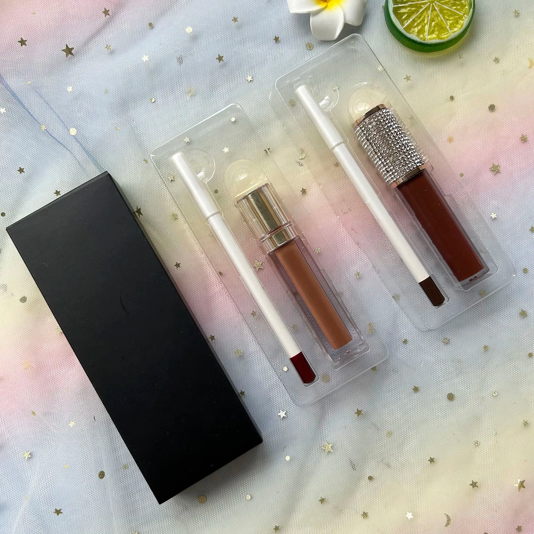 Private Label 22 Color Matte Lipliner Lipstick Set High Pigment Long Lasting Lipstick White Lipliner Kit
