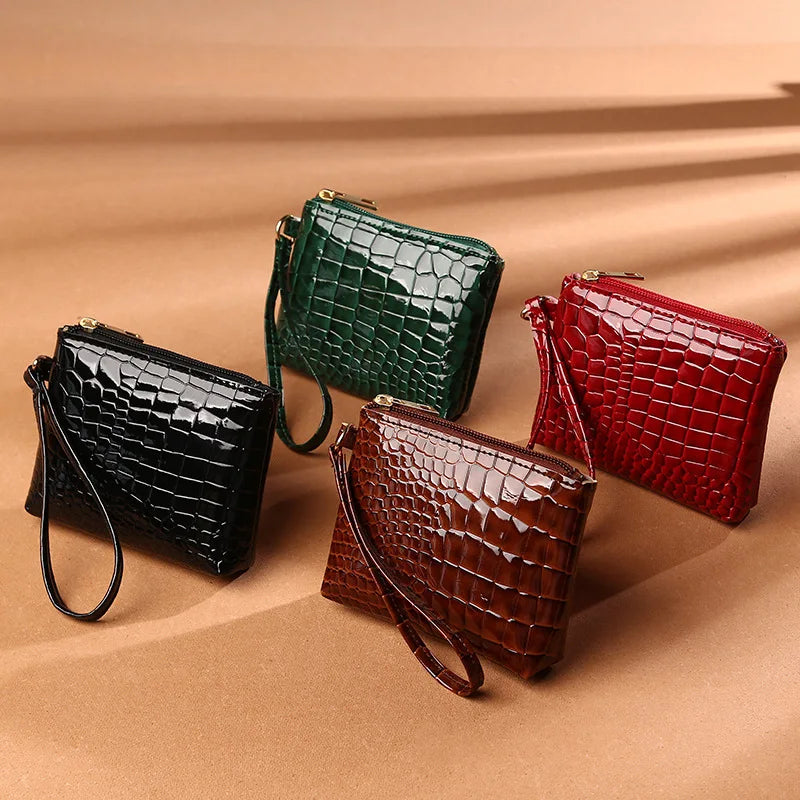 New Arrival Factory Wholesale Fashion Trendy Crocodile Pattern Ladies Clutch Wallets Pu Coin Purse 2022 Custom