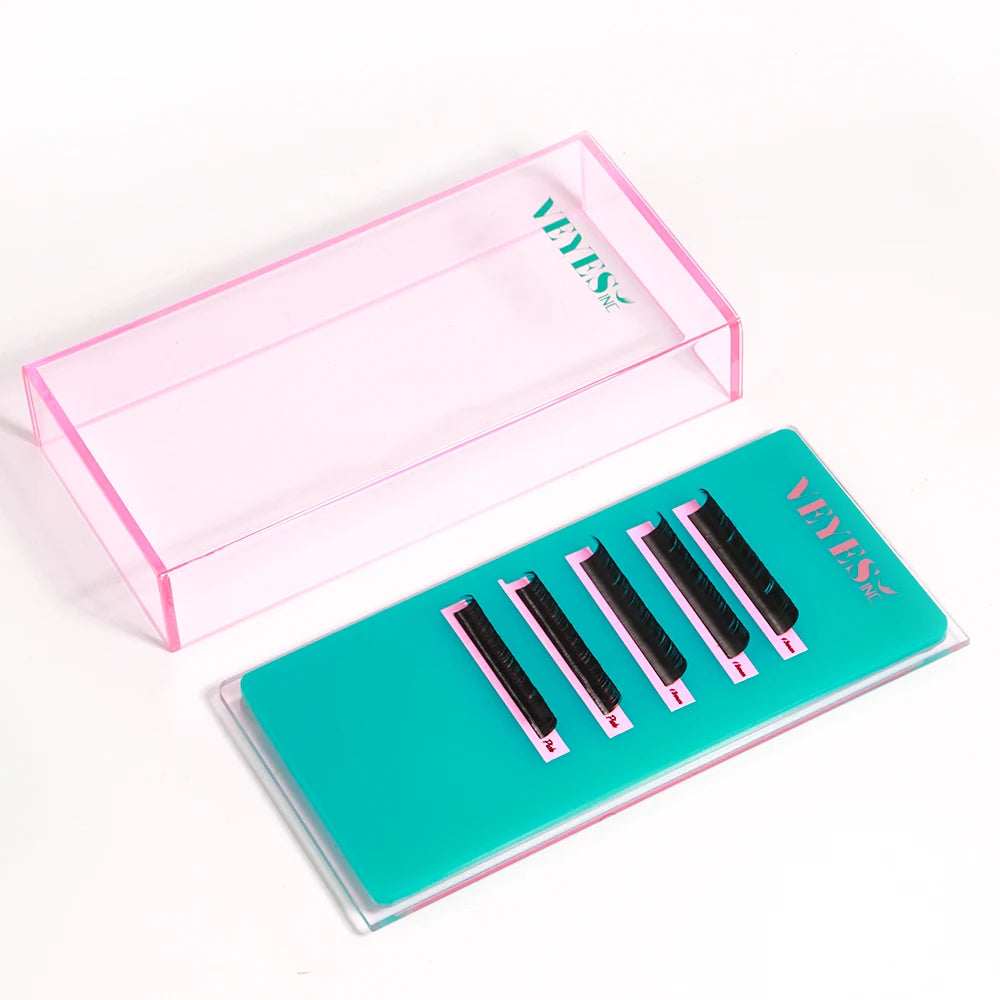 VEYES Custom Acrylic Lash Tray Pallet with Cover Wholesale Private Label OEM Logo Various Shapes for Eyelash Application