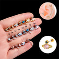 Stainless Steel Double Head Screw Ear Bone Nail Bear Paw Planet Earring Stud Piercing for Women