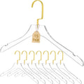 Hotselling Crystal Dress Hangers Clearly Acrylic  Hanger  With Golden Hooks