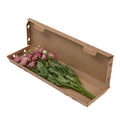 Custom Print Long Corrugated Paper Flower Packaging Foldable Cardboard Shipping Box for Flowers