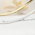 Factory Wholesale Pure Silver 925 Flat Snake Chain Herringbone Necklace for Women Jewelry
