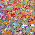 6mm Cheap Wholesale cute Pvc Sequins Christmas Confetti Paillette Decorations Nail Round Smile Shaped Bulk Loose Film Sequins