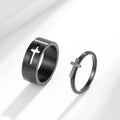 Hot Selling Wedding Proposal Rings Hollow Cross Men's and Women's Rings Stainless Steel Wedding Rings for Woman