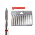 2.3mm Flame Shape High Quality Nail Bit Cuticle Clean Tool Excellent Heat Dissipation Diamond Nail Drill Bits