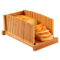 Bamboo Bread Slicer for Homemade Bread Wood Bread Cutter With Knife and Slicing Guide Foldable Kitchen Tools Toast Slicer