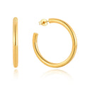 QX Custom OEM Minimalist Design 925 Sterling Silver Vintage Fine Jewelry 18k Gold Plated Hoop Huggie Stud Earrings Women Luxury