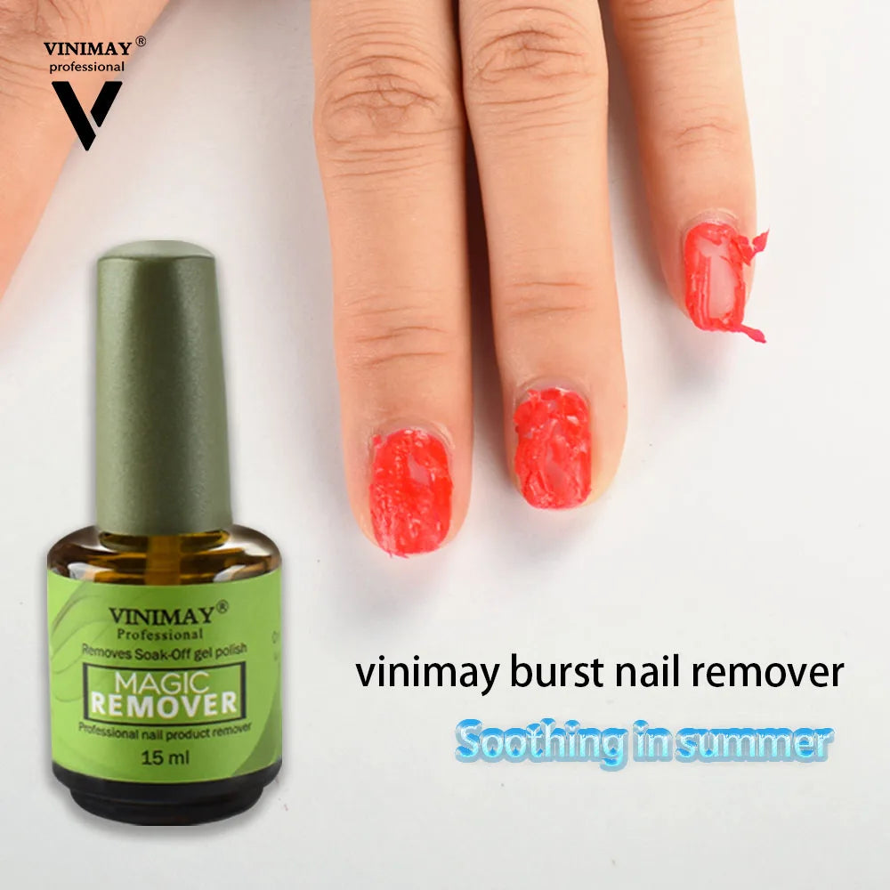 Vinimay Hot Sell 15ml Magic Remover UV Gel Easy and Quick Gel Remover Nail Polish Nail Care Harmless Remover Gel for Nails