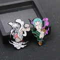 Japanese Hot Sale Cartoon Pin Character Luffy ZORO Anime Brooch for Gift