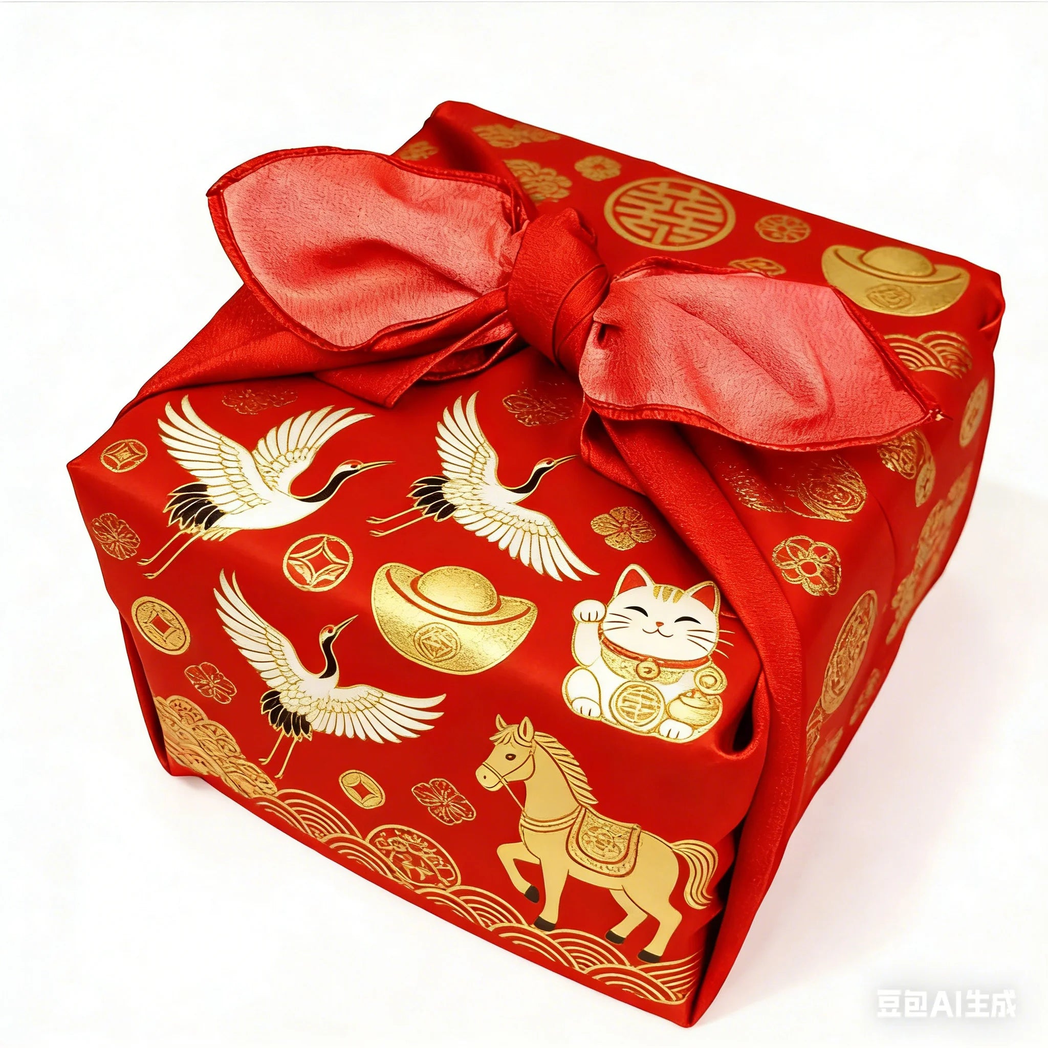 Traditional Furoshiki Wrap Soft Durable Cotton Polyester Custom Pattern Design Perfect for Celebration Holiday Souvenirs