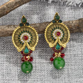 Vintage Gold Plated Rhinestone Dangle Earrings for Women Bohemian Ethnic Statement Women Earrings (KER816)