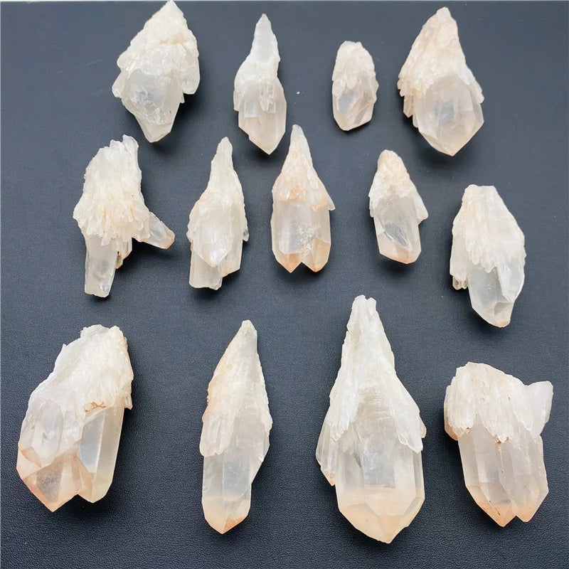 Natural rough clear quartz backbone raw pineapple crystal cluster