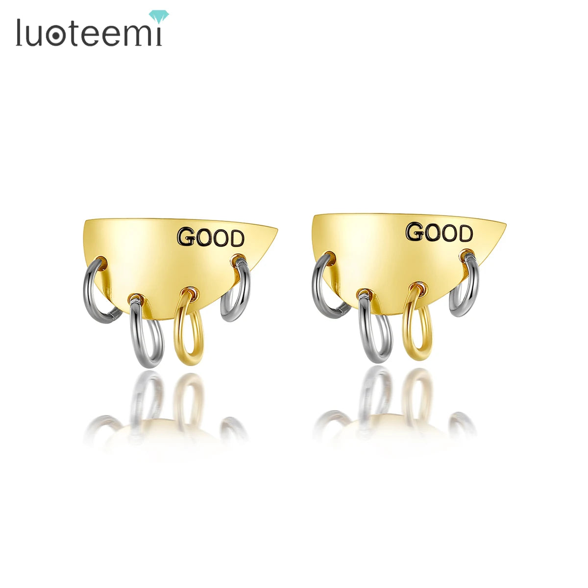 SP-LAM Gold Woman Stainless Steal Stud Chunky Steel Big Large Latest Earing Design Women Jewelry Punk Earring