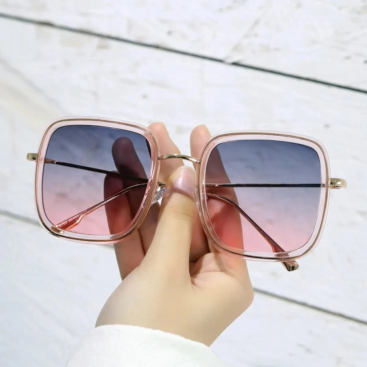 High Quality Oversized Square Vendors Sunglasses Metal Frame Men Women Private Label Shield Extra Large Sunglasses