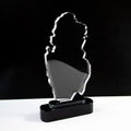 Factory Wholesale New clear Blank Crystal Trophy Award Custom 3d Laser Engraved Map Shape K9 Crystal Trophy Awards