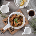 Wholesale Household Ceramic Seasoning Dishes Customized Chinese Style Soy Sauce and Vinegar Dipper Small Plates for Dinner Use