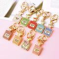 Exquisite Crystal Perfume Bottle Key Chain Cute Rhinestone Perfume Bottle Car Key Chain Women's Bag Pendant Key Chain