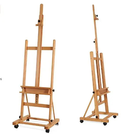 MEEDEN H-Frame Artist Easel Adjustable Floor Easel with Large Storage Tray for Painting 75" to 146"H