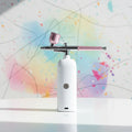 Portable USB Rechargeable ABS Copper Nail Art Paint Airbrush Compressor with Gravity Feed for Makeup and Hair Art