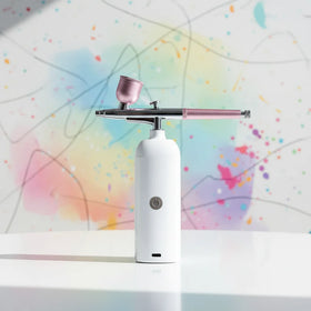 Portable USB Rechargeable ABS Copper Nail Art Paint Airbrush Compressor with Gravity Feed for Makeup and Hair Art