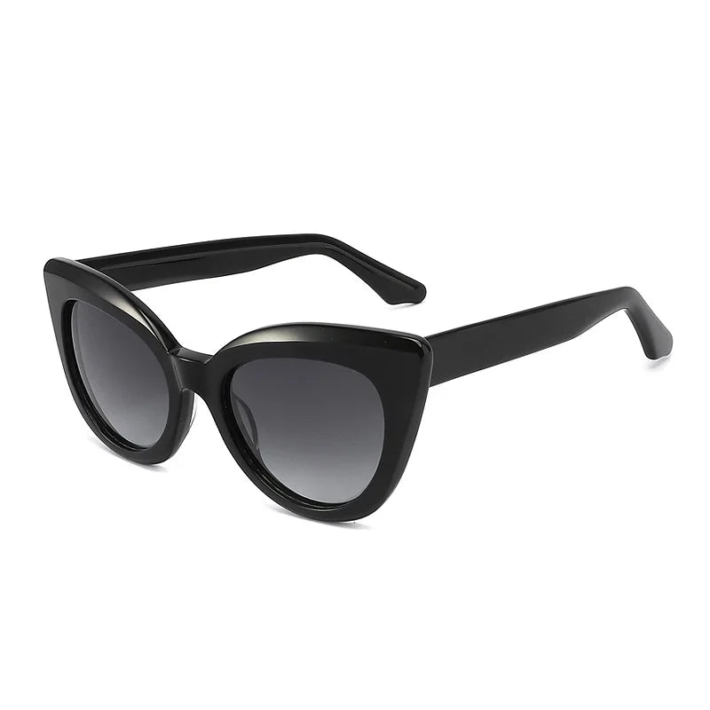 2024 Hot Sale New Sun Protection Oversized Cat Eye Sunglasses Polarized Acetate Sunglasses Fashion