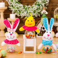 Cartoon Plastic Easter Bunny Cookie Candy Storage Box Container Jar With Rabbit Lid for Kids Party Decoration Supplies