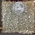 Hot 8ft*8ft Baby Breath Orchid White Rose Flower Wall Artificial Silk Decorative Wedding Backdrop for Events and Parties