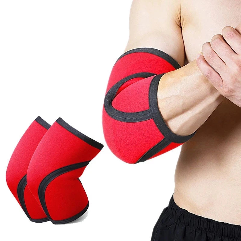 Thicken Home Gym Sport Fitness Muscle Training Elbow Protector Sleeve 7mm Neoprene Weightlifting Elbow Support Brace