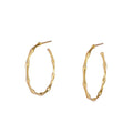 Jewelry Big Hoop Earrings Bamboo Sterling Silver Shape Minimalist Women Picture Round Silver 925 Jewelry 18k Gold Plated /