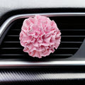 Wholesale Scented Ceramic Pink Carnation Flower Car Vent Air Freshener Aroma Plaster Fragrance Porcelain Essential Oil Diffuser