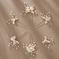 Fashion Gold Leaves 6 Sets Hair Pin Bridal Handmade Hair Pin Wedding Hair Accessories Wholesale