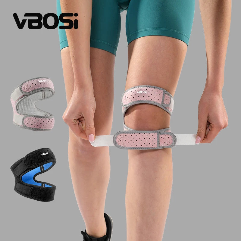 VBOSi 4638 CE/FDA Dual Patellar Tendon Support Strap Neoprene Knee Strap Patella Stabilizer Band for Medical Crawling Knee Pain