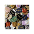Customized Engraved Polished Palm Inspirational Stones Love Hope Peace Black Pocket Engraving Word Meditation Stone of Prayer