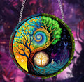 Tree of Life Acrylic Pendant Window Decoration Home Decor Garden Natural Raw Crafts Sun Catcher