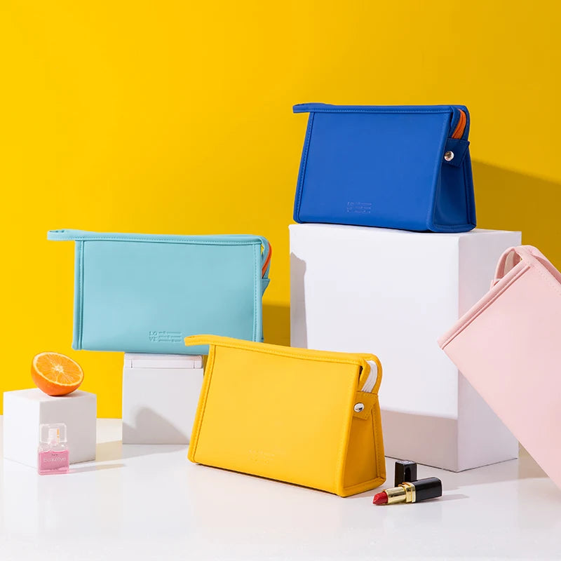 Pure Color Easy Carry Travel Cosmetic Bag Elegant Women Cosmetic Pouch Prior Quality Cosmetic Pouch Wholesale