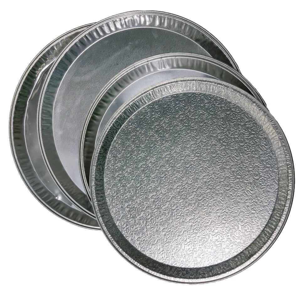 EU PACK 18 Inches Round   Aluminum Foil Pans   Food Grade  Disposable Embossing Flat  Aluminum Foil Pans Baking Tray