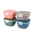 New Plastic Office Worker Microwave Oven Fruit Crisper Dessert Nordic Creative Bento Lunch Box Salad Bowl With Lid