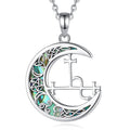 Merryshine 925 Sterling Silver Witchcraft Jewelry Triple Moon Lilith Wiccan Necklace Pendant for Women