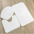 Factory Wholesale Customized Soft Flannel Anti-slip water absorbent Bath Mat Set