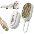 Manufacturer's 3-in-1 USB Electric Hair Comb Steam Dog Dematting & Cat Brush with Massaging Grooming Tool for Pet Care