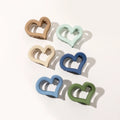 Korean Retro Frosted Simple Heart Shape Hollow Hair Clip Claw Girls Shark Hair Clip Female Matte Resin Hair Claw Clips